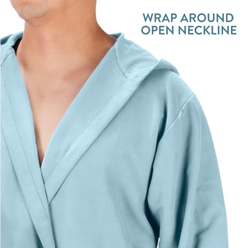 JEMIDI Mikrofaser Bademantel für Damen und Herren - Leichter dünner Bademantel Unisex - Saunamantel Reisebademantel dünn und leicht - Bathrobe