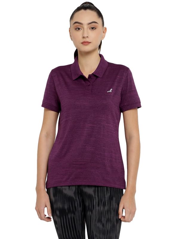 AMERICAN CREW Women's Polo Collar Active Wear Tshirts with Moisture Management-image-0