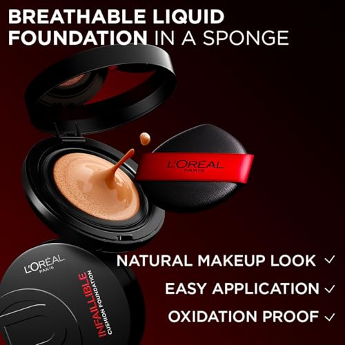 Image of L'Oreal Paris Infallible Cushion Foundation, 24Hr Full Coverage, Glass-skin finish, No Oxidation, Shade 250, 11g