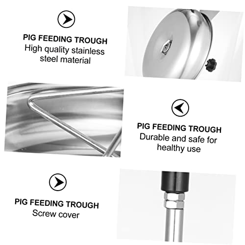 Mangeoire pour porcs en acier inoxydable avec compartiments - 7