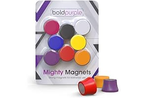 8 Small Magnets for Whiteboards, Glass Boards and Fridges