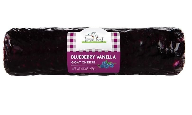 Fresh Blueberry Vanilla Goat Cheese has a perfect blend of creamy, tangy sweetness. Most often referred to as a dessert cheese, this cheese is delightful on its own with a splash of white wine, spread across a bagel, or as a baking ingredient. The possibilities are endless! [ 10.5 oz , 0.65 lb ]