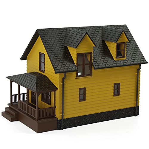 Maquette N 1:160 immeuble résidentiel jaune pour train diorama JZN01