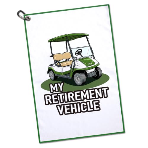 GEYGIE My Retirement Vehicle Print Golf Lover Sports Golf Towel with Clip
