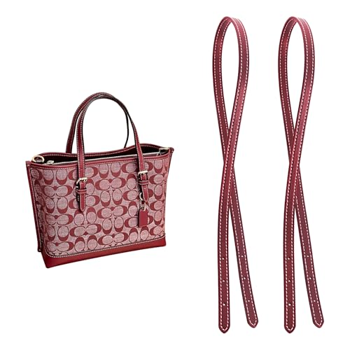 Image of Jiesinlov 2 Pcs Bag Microfiber Leather Strap Replacement Shoulder Straps for Mollie 25 Tote Handbag(Burgundy)