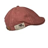 Género: unisex Hombres Sombreros Boinas Mujer Algodón y Lino Boina, granate, Talla única,