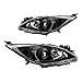 KAX Headlight Assembly for 2010-2013 Mazda 3 For 2010-2013 Mazda 3 Sport Clear Reflector Clear Lens Black Housing BBM4510L0K, BBM4510K0K MA2518130,MA2519130