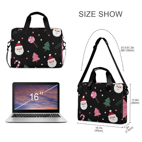 Maletín para laptop con diseño Santa Claus 13-15.6 pulg miniatura 4
