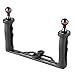 Poyinco Underwater Video Light Stabilizer Tray, Lightweight Aluminium Tray for GoPro OSMO and Any Other Camera with 1/4 inch Screw Hole