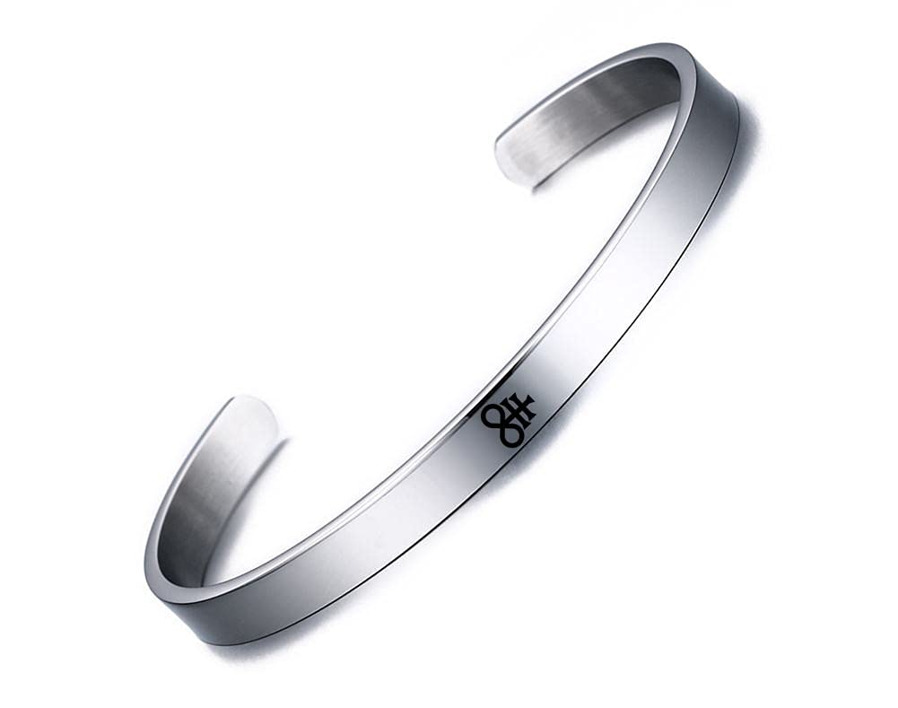 Buy Minimalist Sigil of Satan Baphomet Leviathan Cross Cuff Bracelet