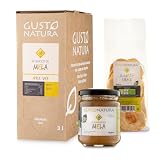 Gustonatura - Box Sapori di Mela | Cesto Alimentare 3pz | Succhi di Frutta del Trentino Alto-Adige | Composta di Mele | Snack | Idea Regalo | Val di Sole