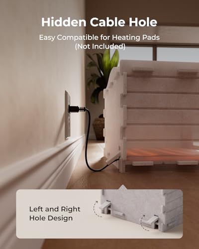 Apasiri Indoor Cat Houses for Indoor Cats, Warm Insulated Covered Cat Cave for Indoor Cats House, Strong Scratch-Resistant Capacity, Sturdy Fiber, Compatible with Heating Pads, Cat image 3