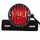 ZYTC Motorrad Rücklicht Bremslicht Rund Motorrad hinten LED RücklichtS Stop Lauflicht mit Nummernschildhalter 12V Lampe für H-arley S-uzuki Y-amaha H-onda
