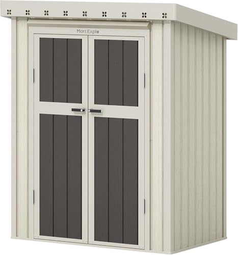Mars Explo 5X3 FT Metal Garden Sheds & Outdoor Storage with Sloping Roof,Lockable Door for Backyard,Patio