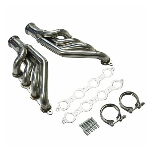 Shuogoufeng Store Car Modification Exhaust Manifolds Turbo Manifold Exhaust Header Compatible With 1997-2014 Small Block V8 LS1/LS2/LS3/LS6 LSX
