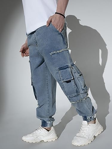 Image of Hubberholme Men's Loose Fit Cargo Jogger Jeans