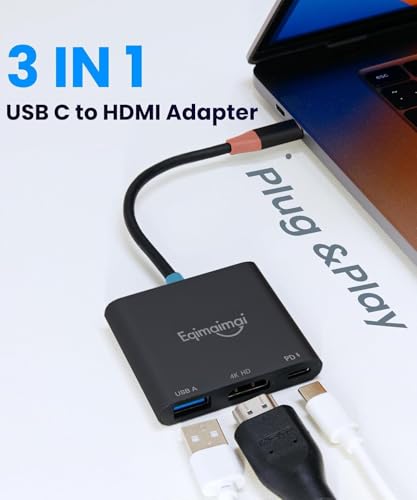 Image of USB c to hdmi Adapter with HDMI 2.1,8K@60 /4K120Hz, 3in1 Portable Travel TV Dock with USB3.2 and PD 100w Charger Compatible for Steam,MacBook,Laptops,IPAD,Mobile Phone.