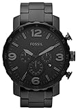 fossil nate jr1401  Reloj Fossil JR1401 Nate Hombre Acero Negro