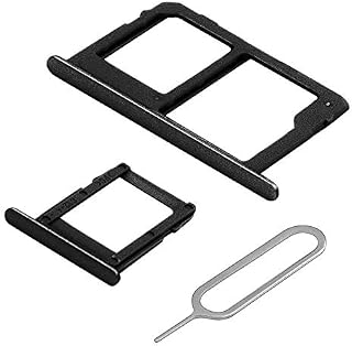 MMOBIEL SIM Card Slot Tray Holder Replacement Compatible with Samsung Galaxy J6+ Plus 2018 - Incl. SIM Pin - Black