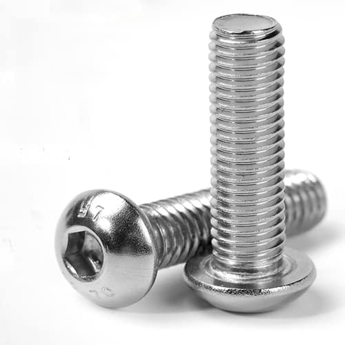 M8 30mm Bolts Fully Threaded Setscrew Allen Socket Bolts A2 Stainless Steel (Pack of 10)