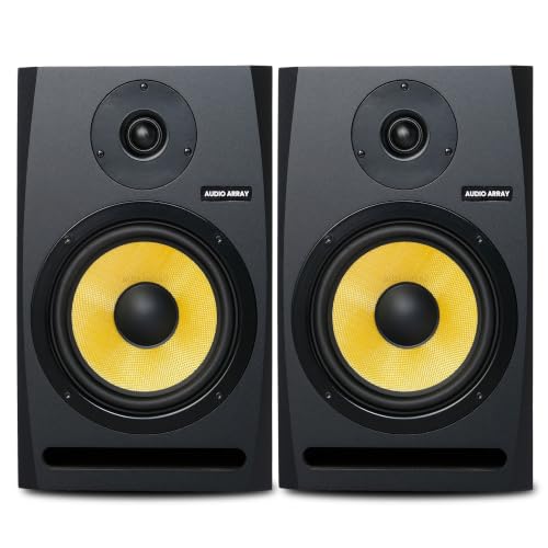 Image of Audio Array 5-Inch 2 Way Near Field Studio Monitor Speakers Pair | 140W RMS Class AB Amplification | Kevlar Woofer, Silk Dome Tweeter | XLR /TRS Inputs | 56Hz-22kHz Frequency Response | M5