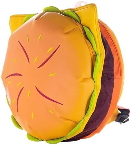 Mochila de hamburguesa con queso, Amarillo, Estilo divertido y de dibujos animados