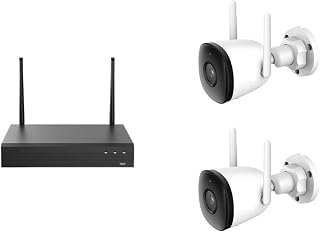 TILAJO Video monitoring 4MP Video System Wireless Kit IP67 Weatherproof Audio Recording Video Surveillance WiFi Camera (Size : None, Color : 2.8MM LENS X 2PCS_UK)
