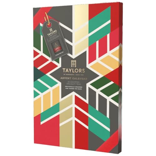 NEW Taylors of Harrogate Holiday Tea Advent Calendar 2025 Gift Set – 24 Flavors, 48 Tea Bags – Countdown to Christmas with Premium British Teas