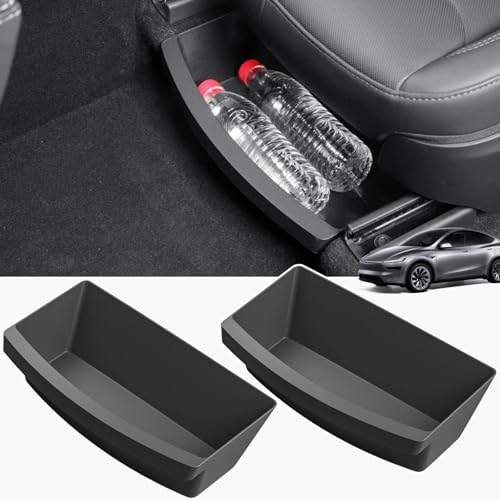 Image of 2Pcs Under Seat Storage Box for 2026-2027 Tesla Model Y Juniper Accessories