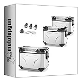 Baúl + Maletas Laterales Trekker Outback EVO Smart Aluminio Anodizado 116 LT, alumino anodizado, monokey, 42+37+37 = 116 lt., trekker outback evo smart,