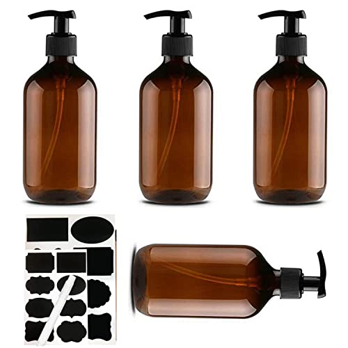 La Mejor Selección de Dispensador de jabón para comprar hoy. 46 Voyzdx 4 PCS Envase Botella 500 Ml con Dispensador Dosificador,Botellas de Plástico Vacías Dispensador de Jabón Reutilizable con Bomba para Loción, Champú, Gel de Ducha, Crema...