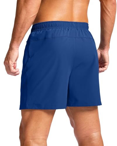 Image of G Gradual Men's Athletic Running Shorts with Zipper Pockets Quick Dry 7 inch / 5 inch / 9 inch Workout Gym Shorts for Basketball Hiking