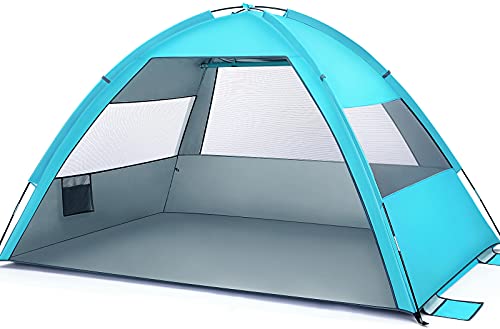 image for MOVTOTOP Beach Tent Sun Shade Shelter, 4-5 Person Extra Large Sun Shad