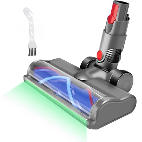 Bürste für Dyson V12 Detect Slim V10 Digital Slim Staubsauger Zubehör Bodenbürste mit LED-Leuchten Ersatzteile Ersatzbürste mit Direktantrieb Aufsatz mit Schnellspanner für Hartboden und Teppiche