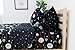 Beddy's Space Theme Durable Zipper Bedding for Kids, Bed in a Bag, Black Sheets and Universe Galaxy Comforter with Stars & Solar System, Includes Pillowcase and Sham, Easy to Make and Wash