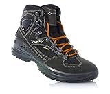 Material: Air 8000. Vibram / AKU Sendera GTX Schwarz, Gore-Tex Wanderschuh, Größe EU 45 - Farbe Schwarz - Orange