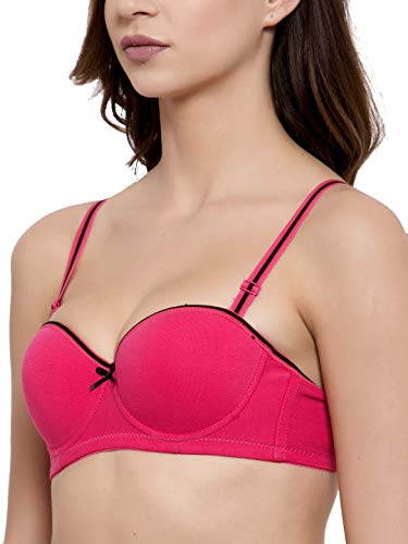 Image of Brachy Women's T-Shirt Demi Cup Padded Underwired Push up Bra BCA DUPPERPIP1