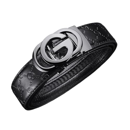 Ceinture en cuir véritable pour hommes avec boucle automatique design business