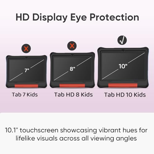 Image of JIKOCXN Kids Tablet, Android 16 Tablet for Kids 10 inch Octa-Core with Case, 24GB RAM 64GB ROM 1TB TF Card Expandable for Toddler Children, Parental Control, Dual Camera, BT5.0, WiFi, Gift (Black)