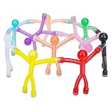 HAOXYO 10 Stück Mini Magnetische Figuren Spielzeug, Gummi Magnet Männchen, Bunte Humanoide Kühlschrank Magnete für Kühlschrankzubehör, Küche, Büro Deko