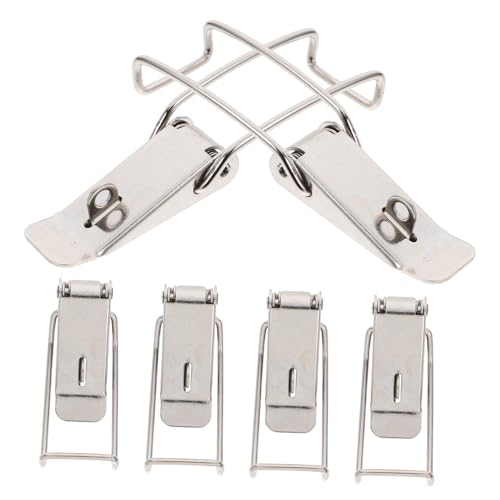 PRETYZOOM Duckbill Fastening Spring 6pcs Latch Buckle for Door Hinge Key Latch Easy Operation