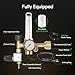 VIVOSUN Hydroponics CO2 Regulator Emitter System with Solenoid Valve Flowmeter for Grow Room Grow Tent Garden
