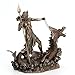 Veronese Design 9 1/4 Inch Poseidon with Trident Standing On Hippocampus Cold Cast Resin Bronze Finish Statue