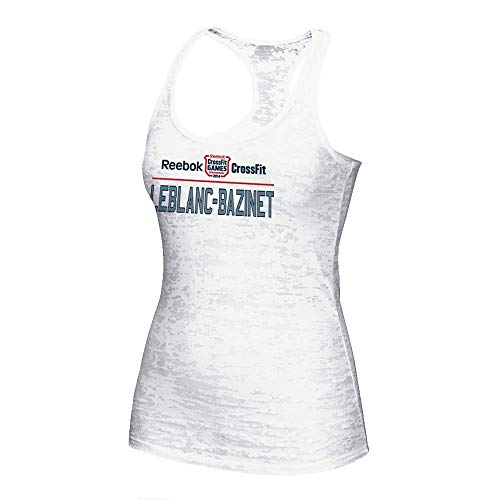 Reebok 2014 Crossfit Camille Leblanc-Bazinet 031 Women's White Burnout Tank Top