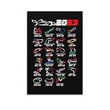 2023 F1 Calendar Drivers Track Map Track Calendar Canvas Art Poster Posters for Room Aesthetic Livin