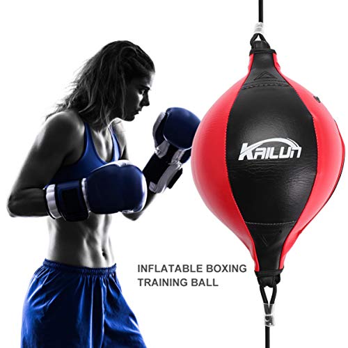 Bola de boxe de duas extremidades Besportble, bola de treinamento de velocidade de couro PU, saco de