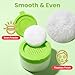 1Pcs Empty Refillable Baby Talcum Powder Box with Green Lid Sifter and Powder Puff Baby Skin Care Powder Case Loose Powder Jar Container Bottle Holder for After-Bath