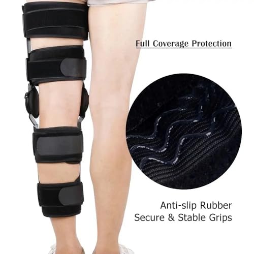 Image of DIALDRCARE Hinged Knee Brace with Chuck, Adjustable Orthosis Stabilizer for Postoperative Knee Support, Restoration and Stabilization, Pain Relief and Swelling Reduction, Fits Right and Left Leg