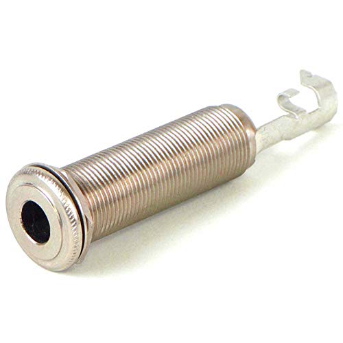 Switchcraft 151 1/4-Inch Mono Deep Panel Jack with Washer and Nut, Nickel Finish