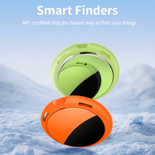 Image of 2 Pack Tracker Tags [Apple MFi Certified] Pair with Apple Find My (iOS Only) Bluetooth Air Smart Tags Key Finder Item Locator Waterproof Finder Worldwide Tracking for Pets Wallet Backpack Dogs Luggage